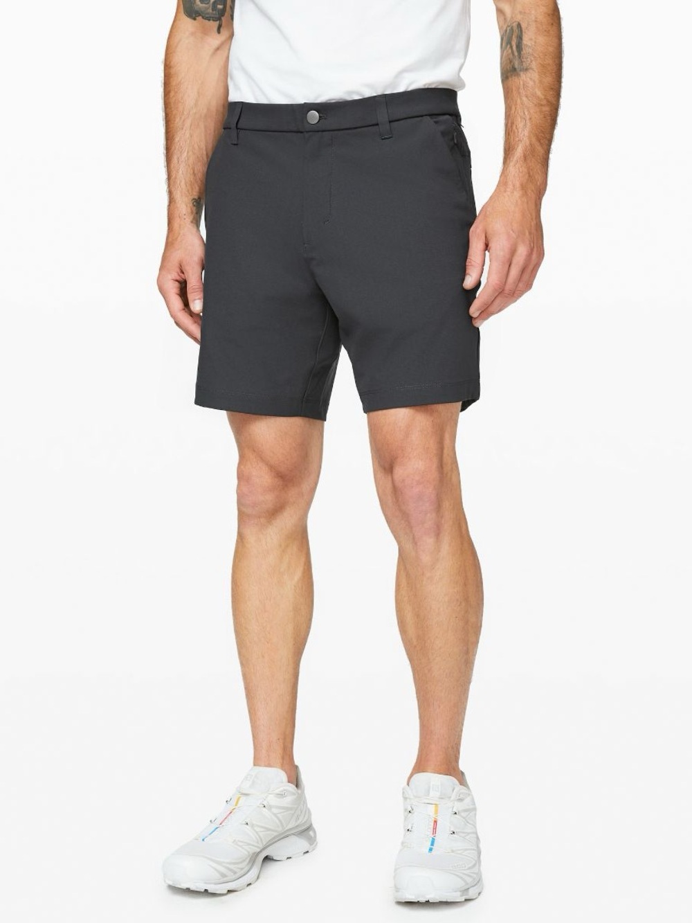 Lululemon Blue Commission Short Relaxed 9" Warpstreme Mens 34 Golf Vacation